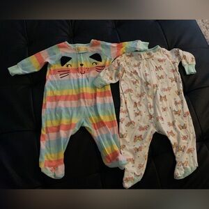 ❤️❤️ Rainbow Kitty Long Sleeve Infant Sleeper Pjs
